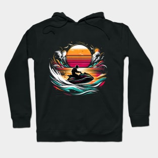 Vintage Grafitti Jetski Design Hoodie